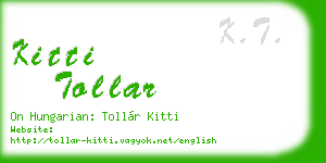 kitti tollar business card