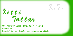 kitti tollar business card